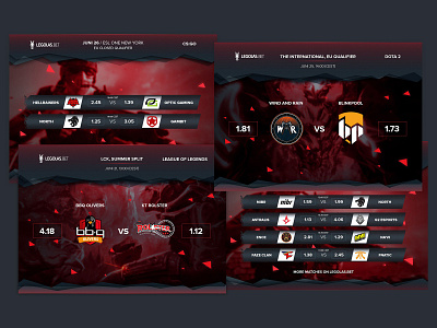 Social media template for Esports Events banner betting dark design esports event red socialmedia template uidesign