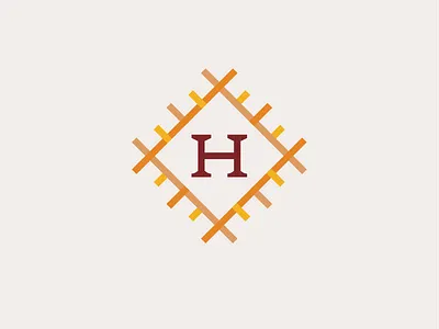 H Quilt estate family grid home icon logo quilt retirement thread weave