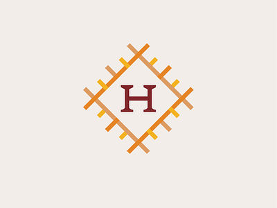 H Quilt estate family grid home icon logo quilt retirement thread weave