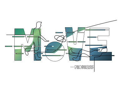 Move design illustration typography