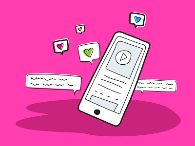 Love Like Share artwork comments design heart icons illustration illustrator likes social vector