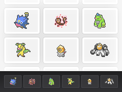 More PokéBox Sprites buzzqwil meandrabel melmetal meltan pixel art pokebox pokemon politoed sprite sprites twintied videogame