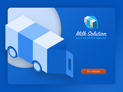 Milk Solution Shot app design branding isometric logo 3d process service app web deisgn