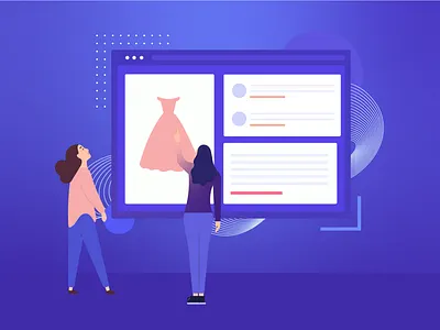 Shopping Experience illustration illustrator