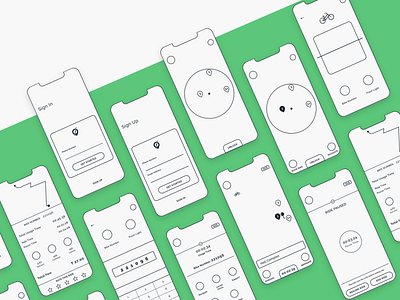 Peddo Wireframes adobe adobe xd bike sharing bike sharing app iphone app uidesign uiux uiux design uiuxdesign uxdesign wireframes wireframing