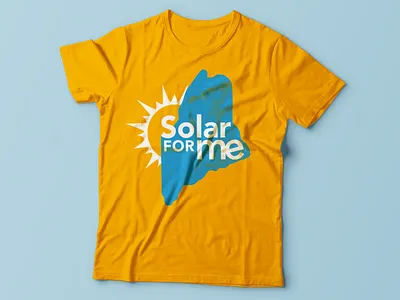 Solar For ME T-Shirt apparel design logo maine solar tshirt design tshirt graphics tshirt mockup