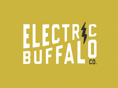 Electric Buffalo Branding Concept branding buffalo electric gold logo