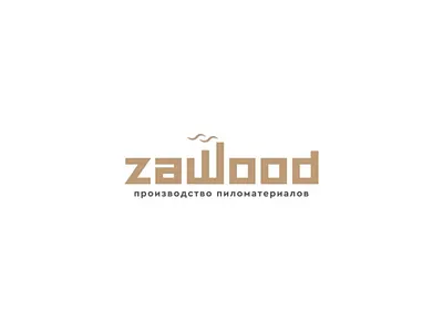 Zawood brand creative design illustration logo typography vector wood factory