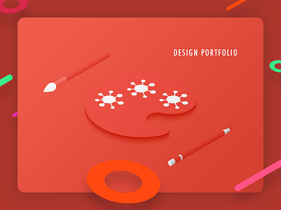 Adsmarkets Design Portfolio Shot graphic design isometric palette pencil portfolio