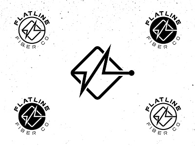 Flatline Fiber Co. branding logo design mono line simple