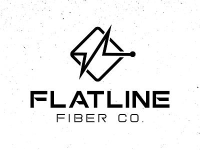 Flatline Fiber Co. branding clean logo design mono line simple