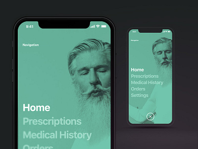 Navigation app design ios minimal navigation typography ui