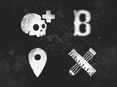 Story Icons boston branding friend icon illustration instagram pencil pin ruler skull story typography