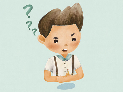 Thinking character childrenillustration illustration kidlit