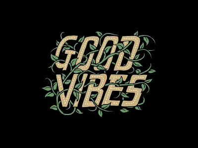 Goodvibes branding design icon identity illustration lettering logo type typography vector