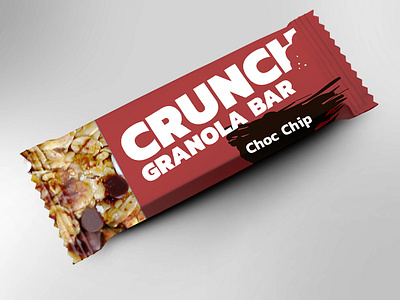 Daily Logo Challenge - Day 21: Granola Bar brand design branding chocolate bar crunch daily logo challenge dailylogochallenge design packaging design packaging mockup typography