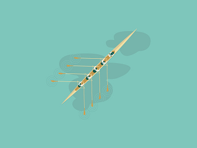 Your Crew boat crew illustration oars paddles paddling people relationship row rowboat rowing teamwork vector water