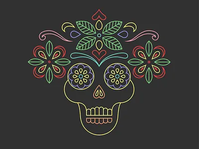 Día de los muertos coloful dayofthedead design día de muertos graphic design halloween illustration vector