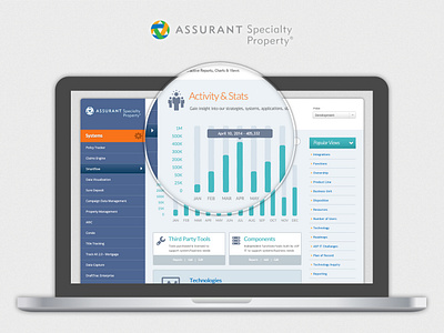 Assurant Specialty Property dashboard ui datavisualization freelance designer interface design ui ux uidesign uidesigner uiux uiuxdesign visualdesign webapp