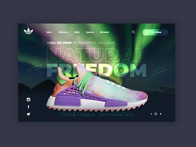 Concept fo Uplabs Adidas Challenge adidas concept sneakers aurora freedom ui