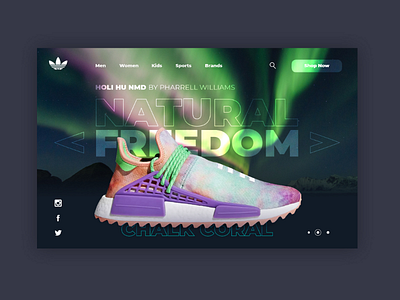 Concept fo Uplabs Adidas Challenge adidas concept sneakers aurora freedom ui