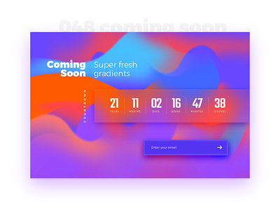 Daily UI #048 - Coming Soon 048 coming soon coming soon page dailyui dailyui048 design gradient interface interface design ui ux