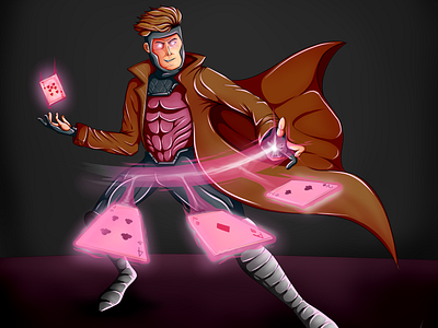 Marvel's X-Men - Gambit Speed Art art artist artwork drawing gambit illustration marvel pink speedart superhero xmen youtube