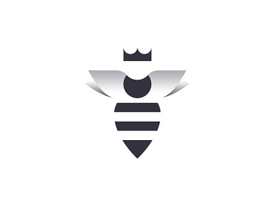 Royal Honey bee black branding cosmetics crown honey logo royal