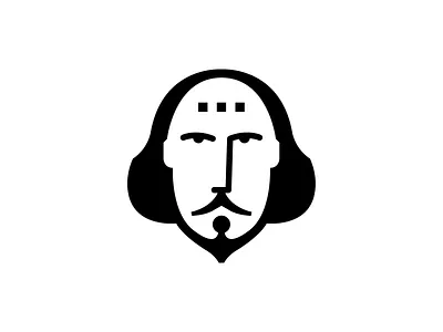 Shakespeare In Bits 2d branding design flat logo vector