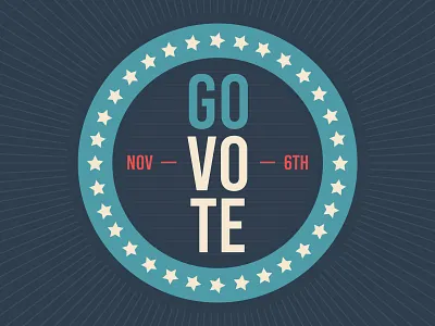 Vote badge design election vote