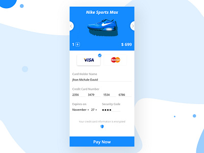 Daily UI #002 - Credit Card Checkout credit card payment creditcardcheckout daily ui challange dailyui 002 mobile simple design ux design