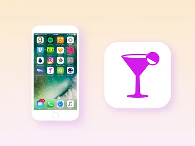 100 Days of UI — Day 5 — App Icon 100 days of ui app icon cocktail daily 100 challenge daily ui 005 icon ui
