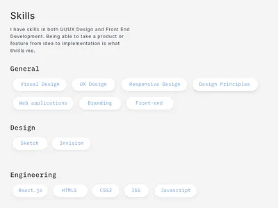 Skill Pills portfolio portfolio design portfolio page skills