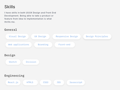 Skill Pills portfolio portfolio design portfolio page skills