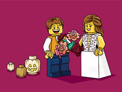 Lego Newlyweds illustration lego newlyweds wedding