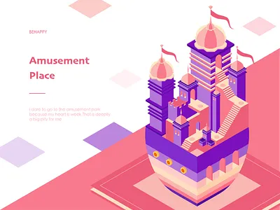 PARK 2.5d design fun illustration pink