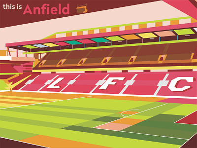 WPAP Illustration | Anfield Stadium artwork color design figure illustration illustrator trace vector vector art wpap