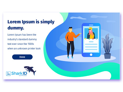 sharkid banner template app banner colorfull design icon illustration landing page landing page design mobile screen typography ui ux vector web