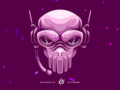 Mascot Logo Pinky Skull branding design esport esports gaming graphic icon illustration logo mascot mascot logo pink shoot skull skull logo sport sports twitch vector