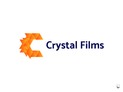 Crystal Films Logo Design brand brand and identity branding design gradiant logo logo design logodesign typography