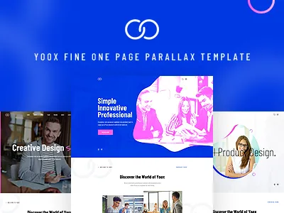 Yoox - Fine One Page Parallax Template agency business corporate landingpage marketing onepage software