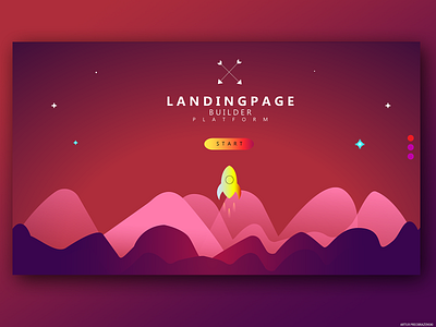 Rocket mane landing page adobe illusions illustrator illustrator cc landing page logo pink purple red rocket space space art start ui ui ux ui ux design web webpage webpage design