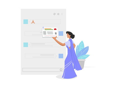 Website Illustration character custom illustration design flat illustration indian landing page illustration ui vector