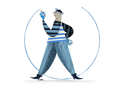 La Nacion artist character design color combination editoral illo illustrated illustration illustrator magazine press press illustration