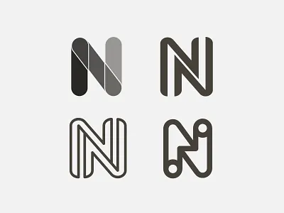 N lettermarks brand branding design graphic design illustration lettering lettermark logo logo design logotype minimal typography vector