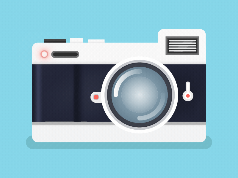 Classic Photo Camera animation camera camera lens flash illustration photo