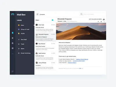 Mail Box design ui web