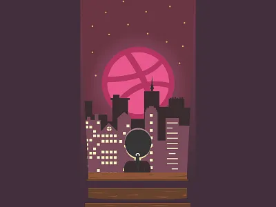 Dribbble Night! design illustration vector