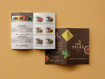 Brochure Design for Velez Alimentos brand design brand identity branding brochure brochure design catalog design design de folder flyer folder food graphic design identidade visual logo design print design velez velez alimentos