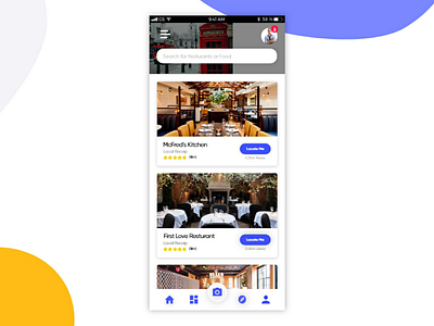 Find restaurant UI dribble finder food london minimal restaurants tourist ui